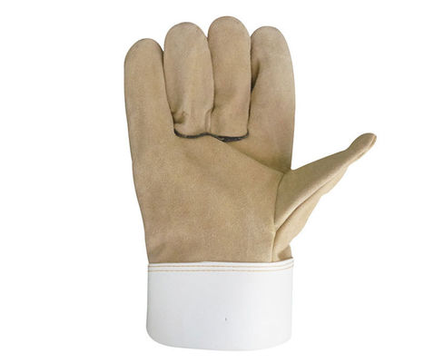 Two Layer Suede Welder Gloves Half-Leather Gloves Electric Welding Labor Insurance Gloves