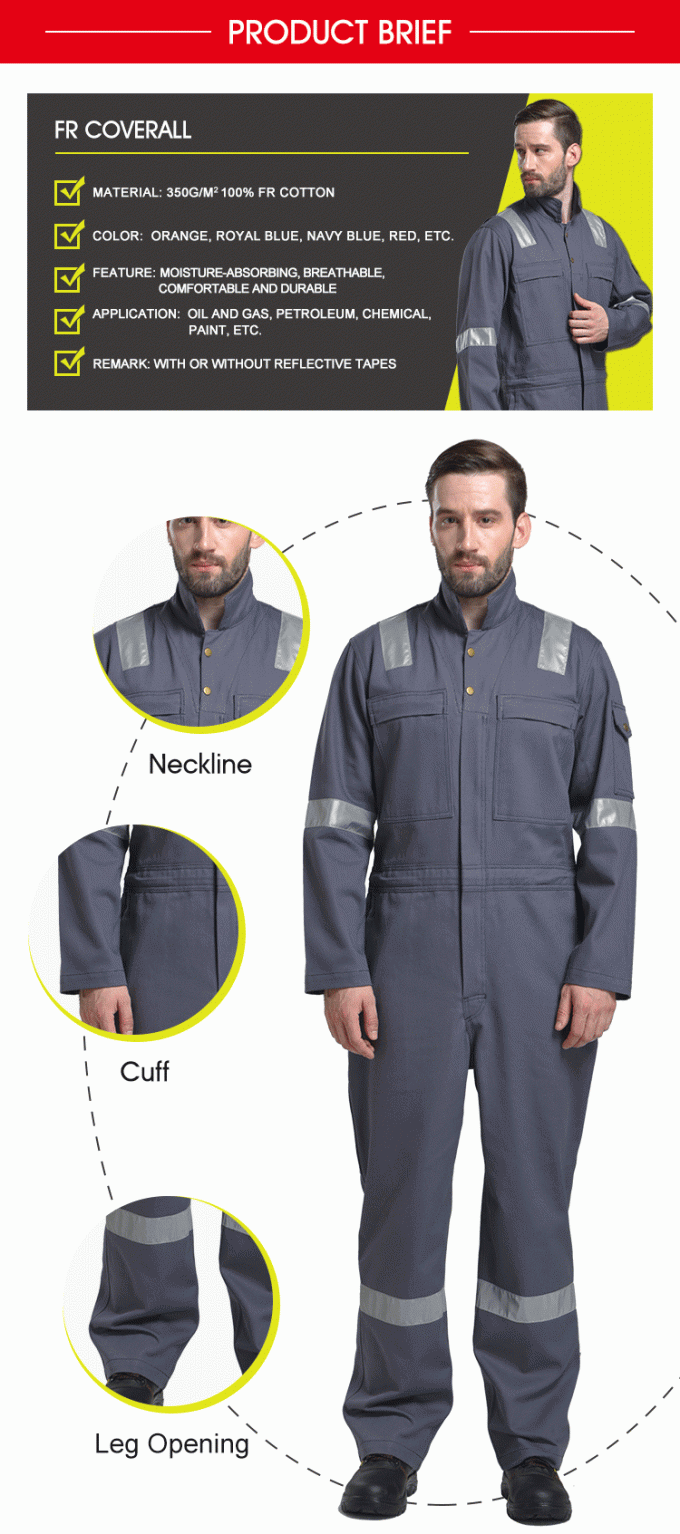 Lightweight Site PPE Safety Wear Clothing , Work PPE Clothing FR Cotton