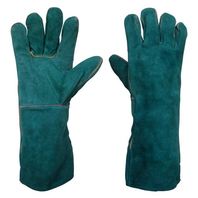 Leather Heat Resistant PPE Safety Gloves Soft High Dexterity For Welding Oven Fireplace