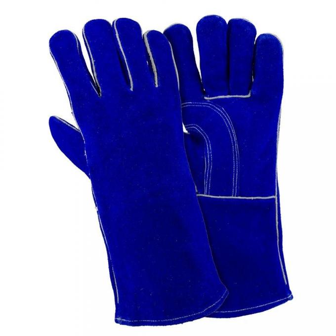 Leather Heat Resistant PPE Safety Gloves Soft High Dexterity For Welding Oven Fireplace
