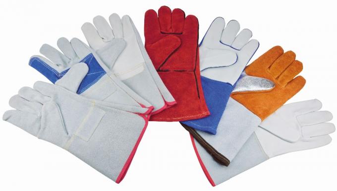 Leather Heat Resistant PPE Safety Gloves Soft High Dexterity For Welding Oven Fireplace