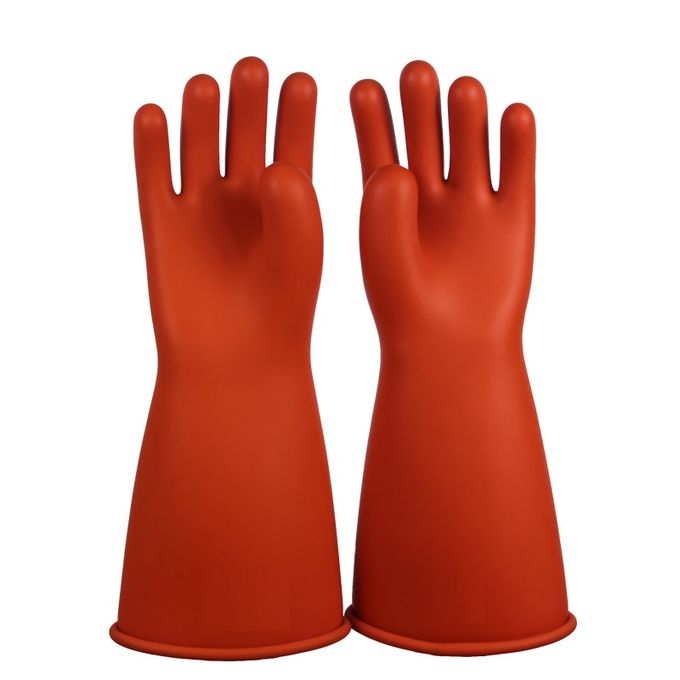 Rubber Insulating Electrical Safety Gloves Voltage Rating AC 7500 V Class 1